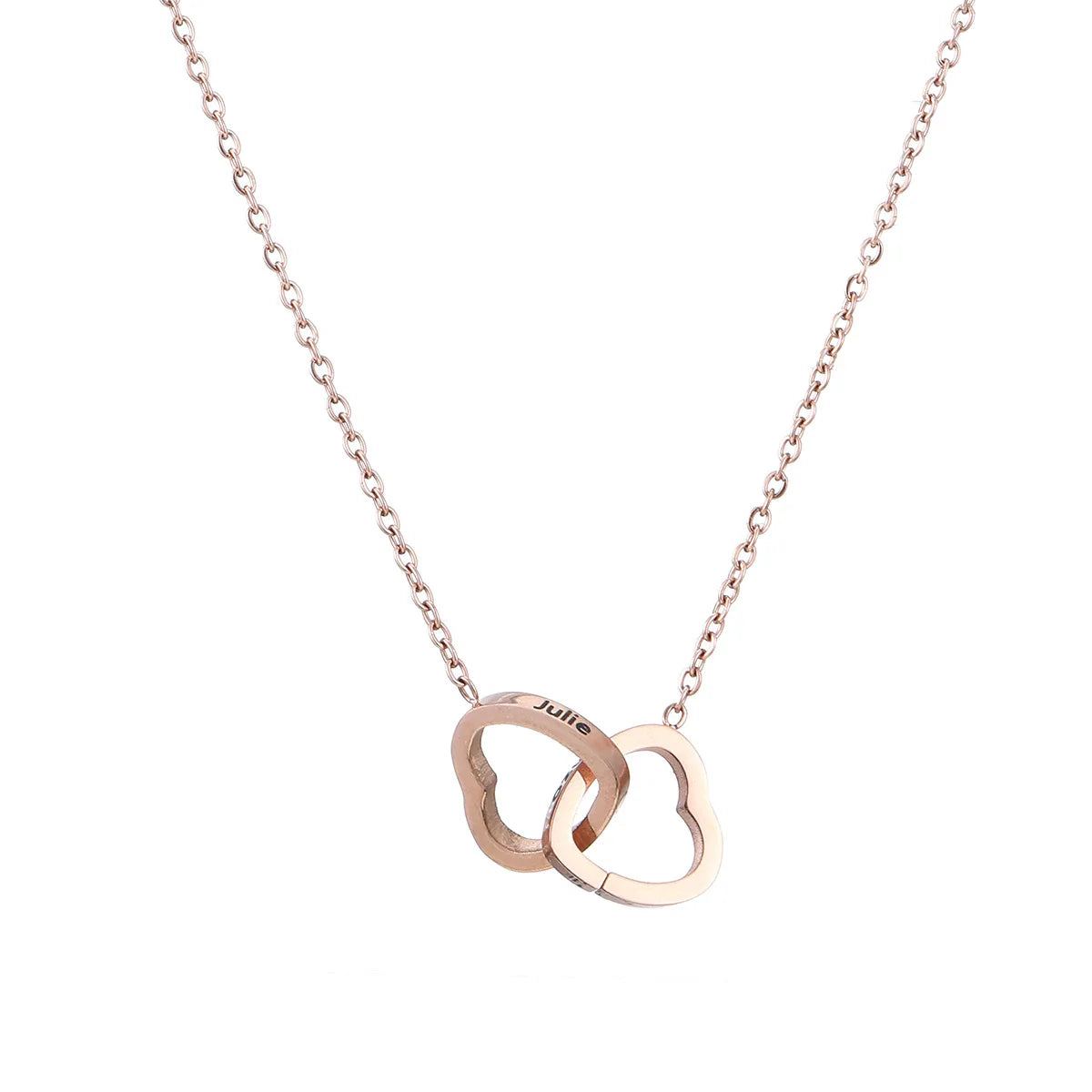 Christmas Custom Name Heart Necklace Creative Castle Double Door Jewelry Box Eternal Rose for Girl Wife Valentine's Day Gifts