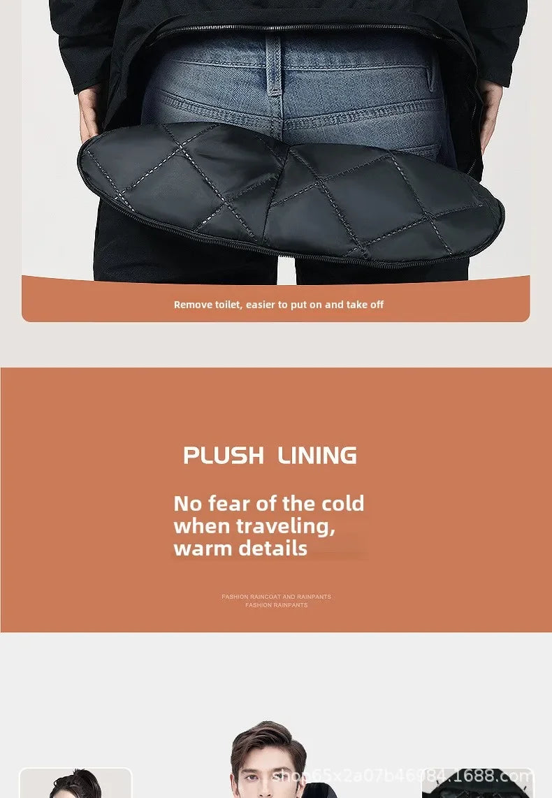 Winter Motorcycle Riding Coldproof Clothing Winter Fashion Waist Designwarm Cotton Jumpsuit,thickened Waterproof Snowmobile Suit