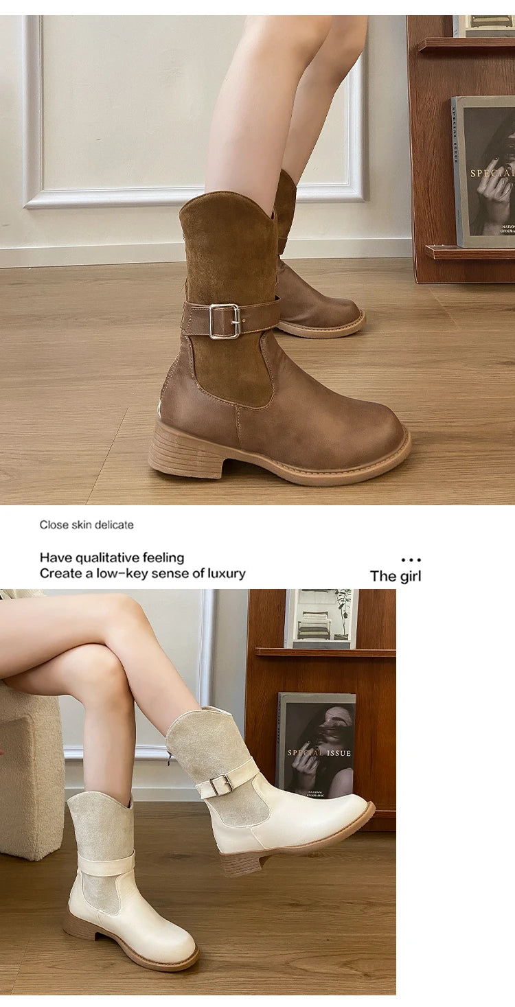 2026 New High Heels Women Boots Winter Punk Gothic Women’s Boots Fashion Elegant Retro Pumps Designer Woman Boots Fashion 42