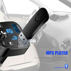 Car Hands-free Bluetooth-compaitable 5.0 FM Transmitter Car Kit MP3 Modulator Player Handsfree Audio Receiver 2 USB Fast Charger
