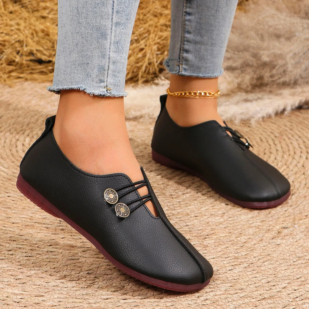 Women Flats Shoes 2024 New Spring Autumn Casual Comfortable Boat Shoes Loafers Round Toe Ballet Outdoor Soft Bottom Flat Shoes