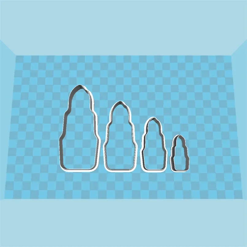 Four Specification Cartoon Women's Cosmetics Graphics Lipstick,Plastic Mold,Cake Fondant Tools,Cookie and Sushi Fruits Cutters