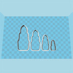 Four Specification Cartoon Women's Cosmetics Graphics Lipstick,Plastic Mold,Cake Fondant Tools,Cookie and Sushi Fruits Cutters