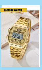 Digital Watches for Women Luxury Gold Ladies Sport Watch reloj mujer Stainless steel Electronic Watch Alarm Clocks Gifts