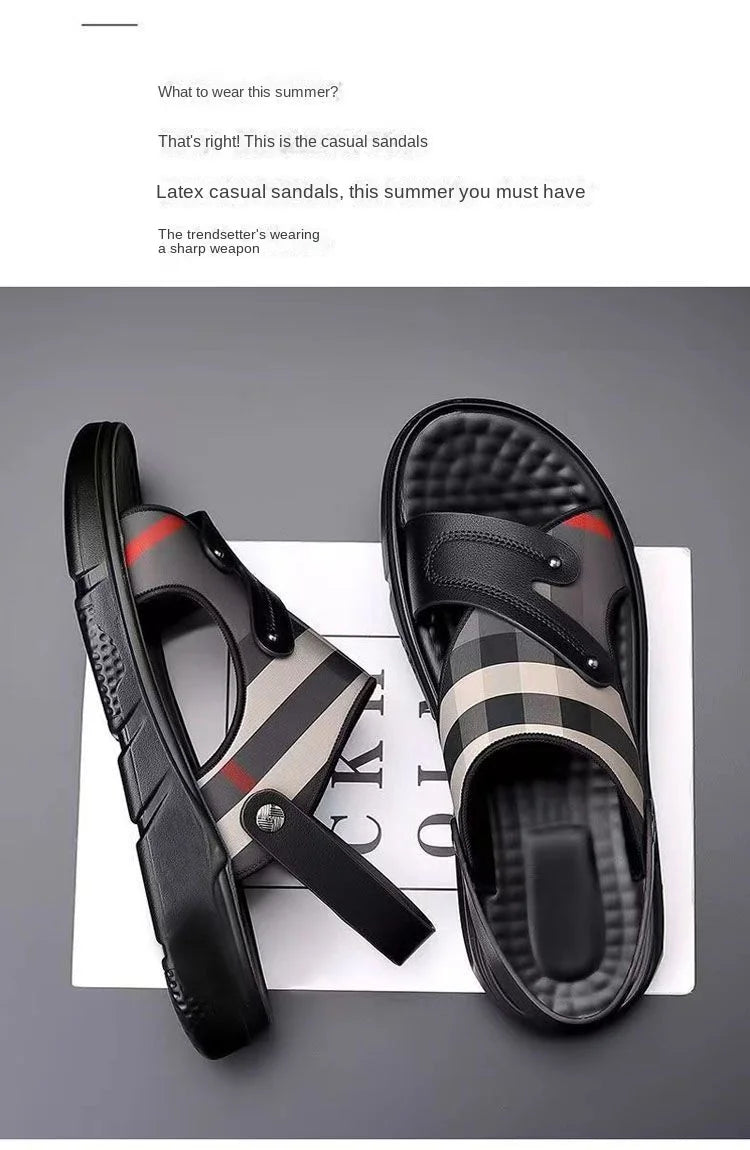 High-end Men's Sandals New Summer Sandals Men's Wear-Resistant Non-slip Soft Sole Outdoor Dual-purpose Sandals