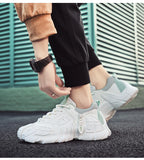 Men's Shoes 2025 Spring New Large-size Outdoor Casual Sneakers Men Thick-soled Trendy Shoes Shock-absorbing Anti-slip