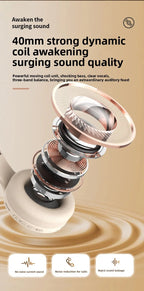 Wireless Bluetooth Headphones Over Ear HIFI Stereo Headsets Noise Reduction Sports Gaming Earphones Music Player with Mic gifts