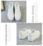 Women Flat Platform Canvas Shoes Flats Woman Casual Sneakers Girls Student Thick Soled Loafers Ladies Slip on tenis de mujer