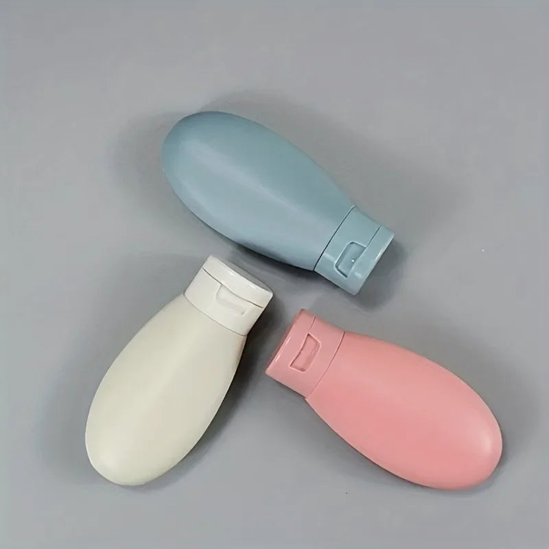 3pcs/set Travel Refillable Cosmetic Containers 60ML Travel Bottles Set Mini Squeeze Bottles for Toiletries Shampoo Conditioner