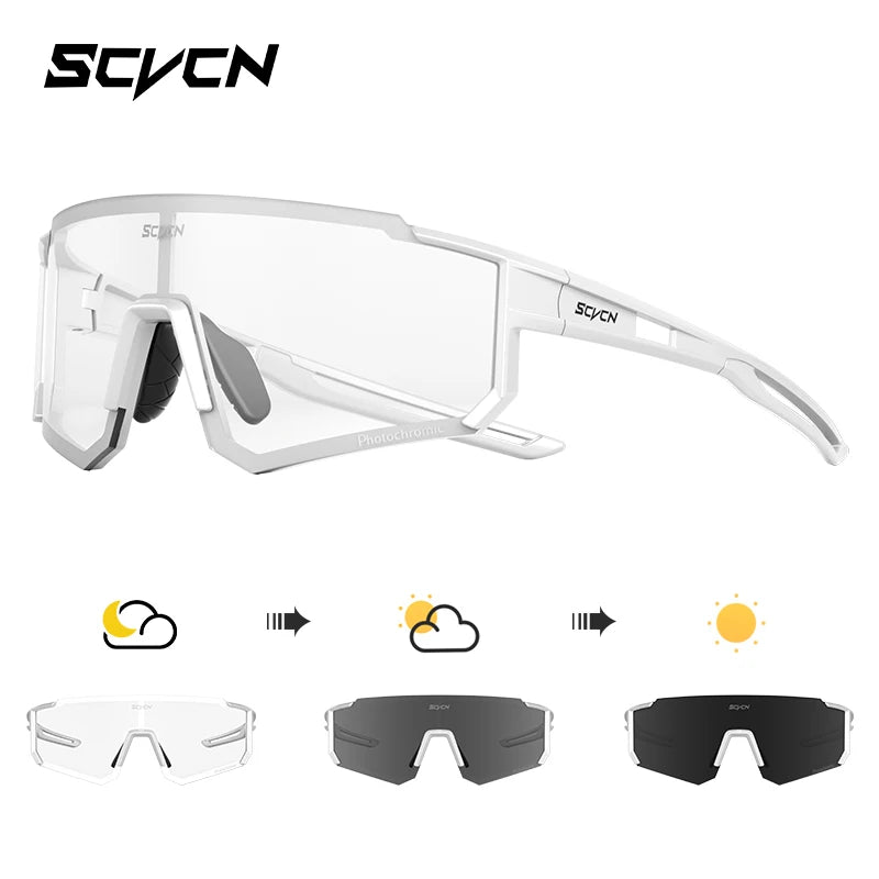 SCVCN Fashion Sunglasses for Men Sport Cycling Glasses Bike Bicycle Hiking Camping Golf UV400 Protection Glasses Women Baseball