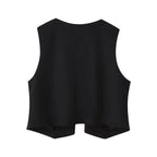 Women Fashion Embroidery Vest Suede Texture V-neck Waistcoat Sleeveless High Street 2025 New Vests Coat Female Tank Top