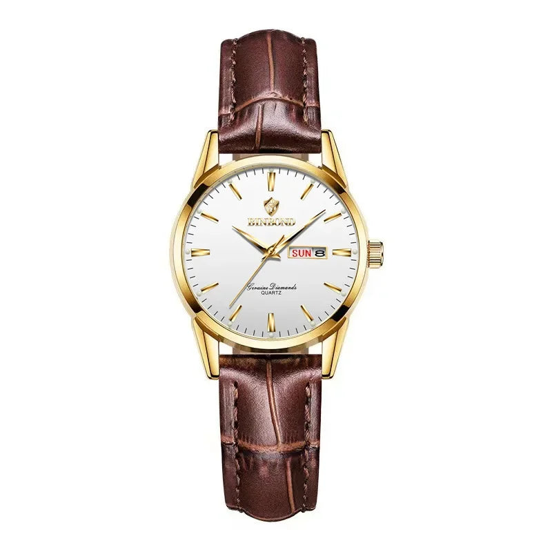 Man Watch Top Luxury Brand Couple Watch For Women Men Waterproof Clock Male Calendar Quartz Wrist Watches Leather Strap Ladies