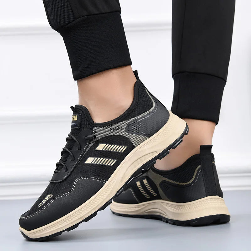 Flat Shoes for Men, Non-Slip Soft Soles, Comfortable Dad Shoes for Middle-Aged and Elderly People, Walking Shoes for Men, Spring and Autum New Casual Shoes