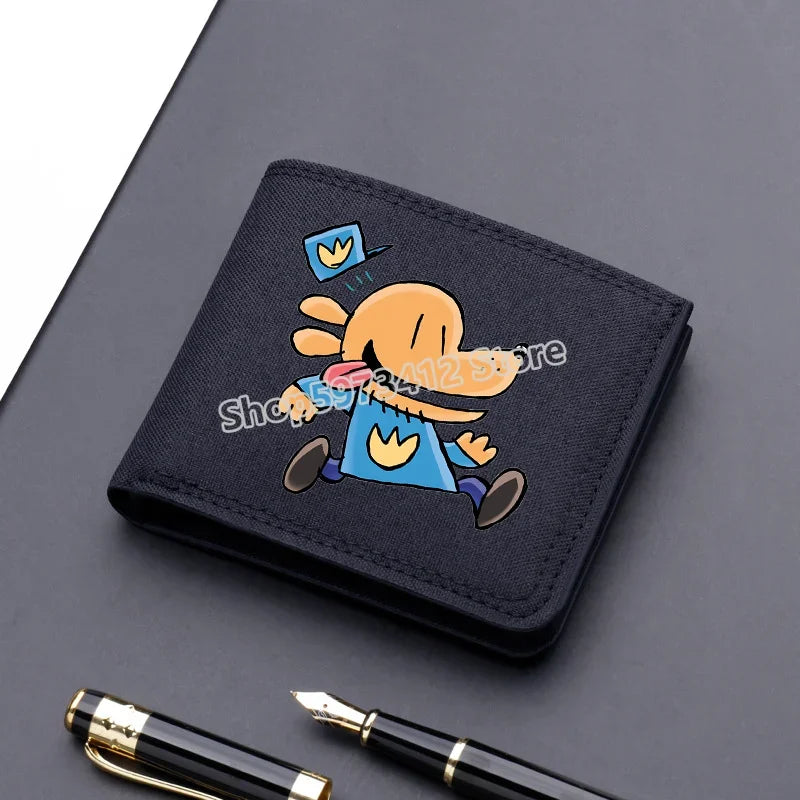 Dogman Anime Short Wallets Cartoon Nylon Wallet Portable Fashion Cartoon Dog Card Holder Coin Purse Cute Boys Purses Child Gift