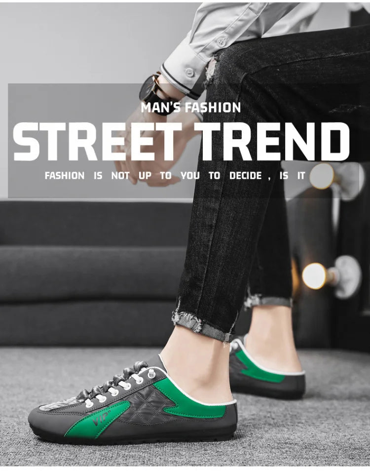 2025 Summer Slippers for Men Trendy Men's Flat Bottom Casual Shoes Soft Sole Support Shoes Men's Sneakers Zapatos De Hombre