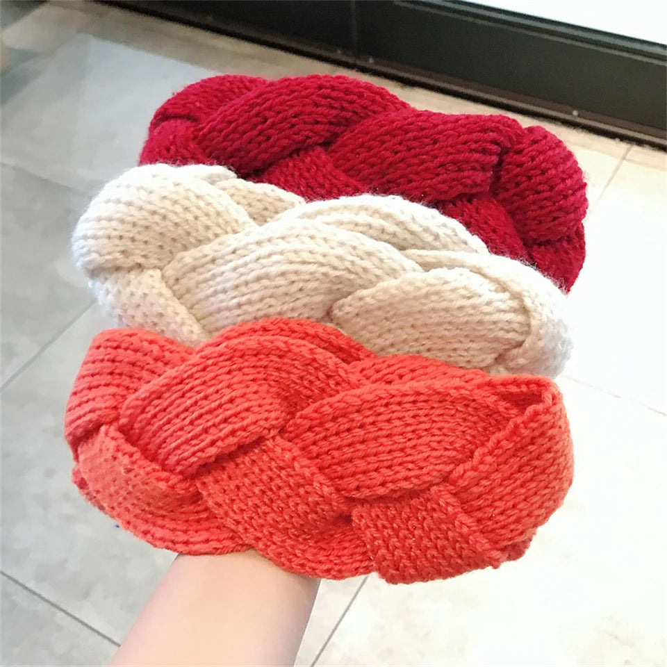 Winter Warm Headband for Women Cross Knitting Headbands Wool Knitted Elastic Headband Headwear Girls Hair Band Hair Accessories