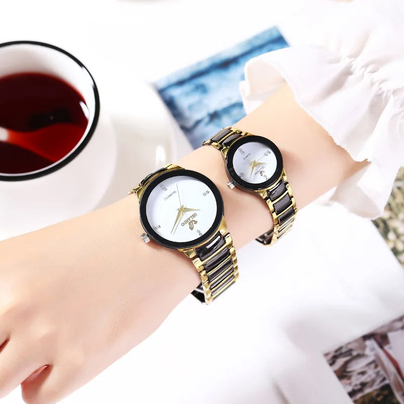 Couple Watches Women Luxury Famous Brand Lover's Watch For Men Casual Stainless Steel Watches Ladies Wristwatch Relogio Feminino