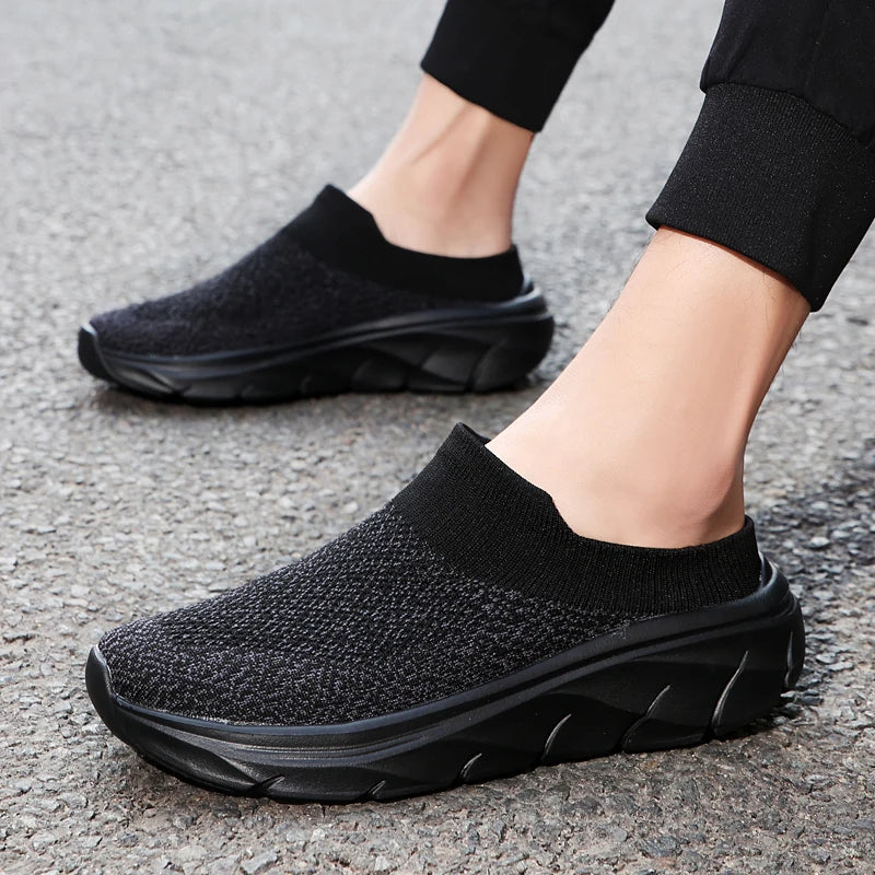 2025 Men Slippers Summer Breathable Home Indoor Slippers Men Thick Bottom Slides Fashion Couple Walking Shoes Chanclas Hombre