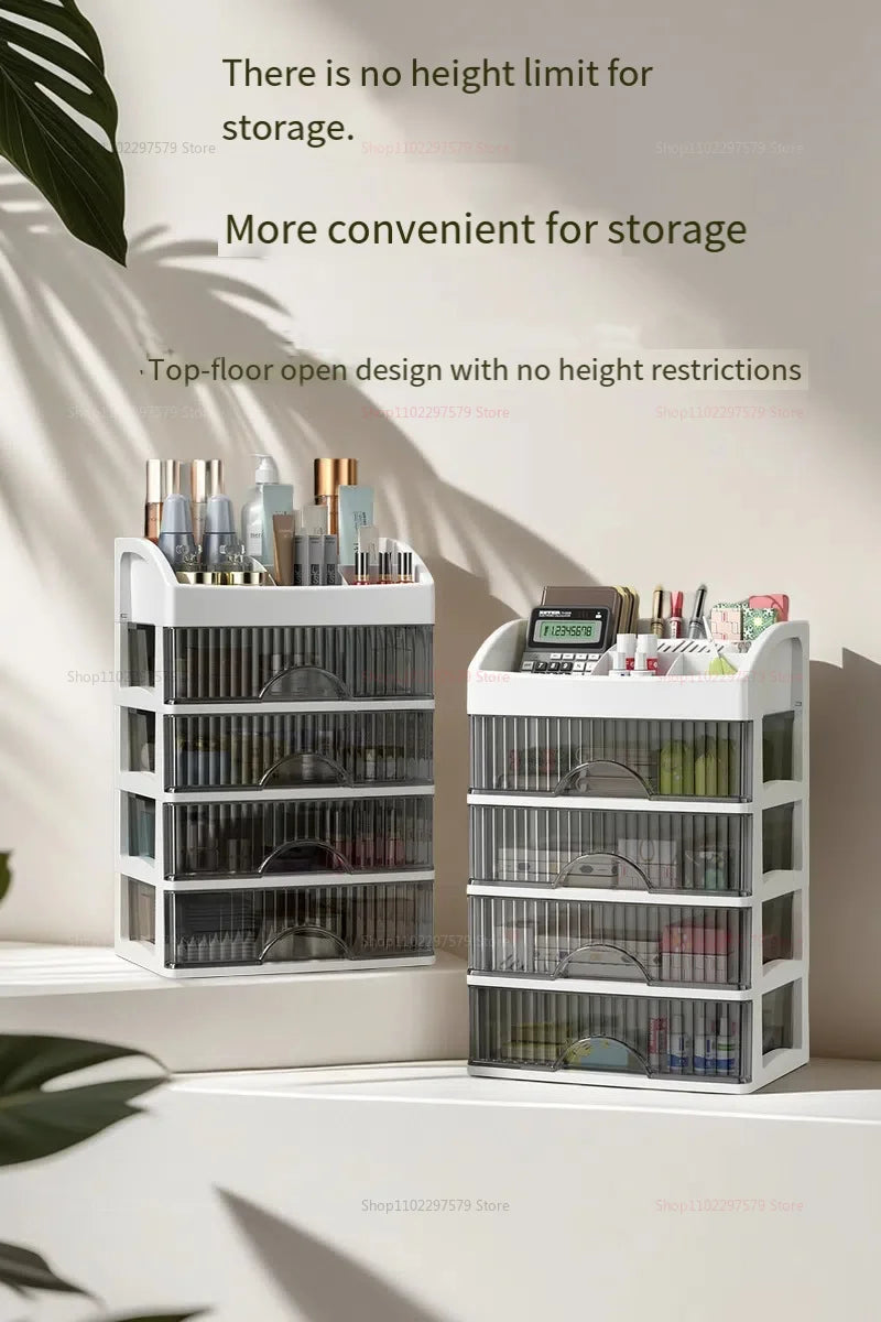 Cosmetics storage box, storage drawer, hair accessories multi-layer storage cabinet, cosmetics jewelry box, stationery multifunc