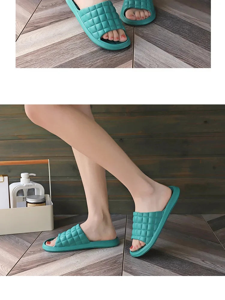Home Bathroom Slippers Women Fashion Soft Sole EVA Indoor Slides Woman Sandals 2023 Summer Non-slip Woman Man Slippers