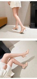 Female Heels Women Shoes Brand Women Pumps Office Ladies Working Shoes Solid Pointed Toe Dress Shoes Spring Autumn Plus Size 43
