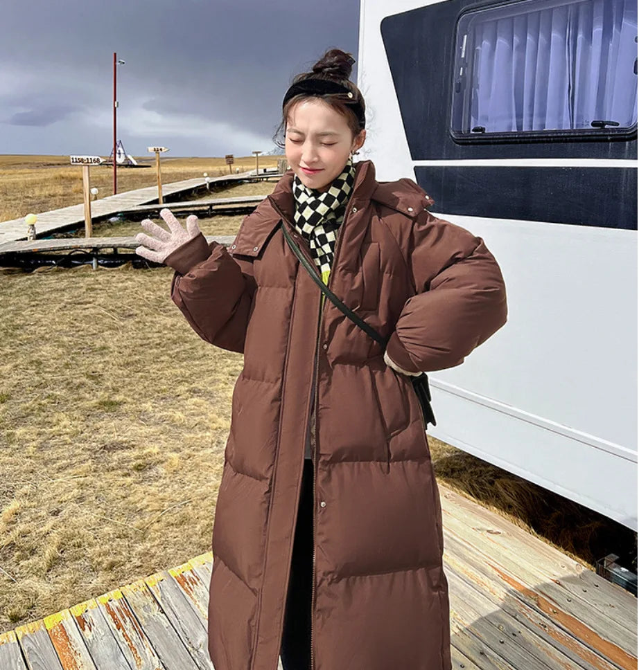 2024 New Winter and Autumn Women White Duck Down Hoodies Puffer Jackets Coats Warm Windproof Black White Coats