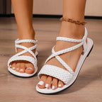 Women Lightweight Sandals 2025 New Summer Trend Sexy Shoes Woman Fashion Outdoor Beach Flat Sandals Female Zapatos De Mujer