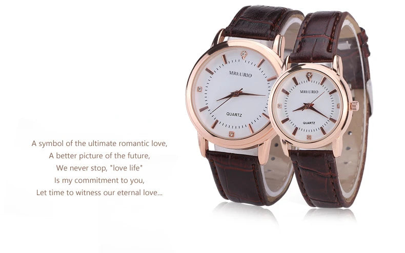 Famous Brand Couple Quartz Watch for Men Women Leather Belt Casual Fashion Wrist Watches Luxury Clock Wholesale
