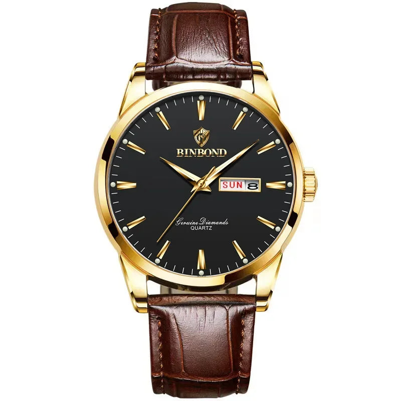 Man Watch Top Luxury Brand Couple Watch For Women Men Waterproof Clock Male Calendar Quartz Wrist Watches Leather Strap Ladies