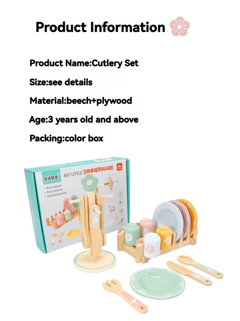 wooden Kitchen toy wooden tableware Food Sets toy  role play Educational Cosplay preschool gifts for kids Kitchen Accessories