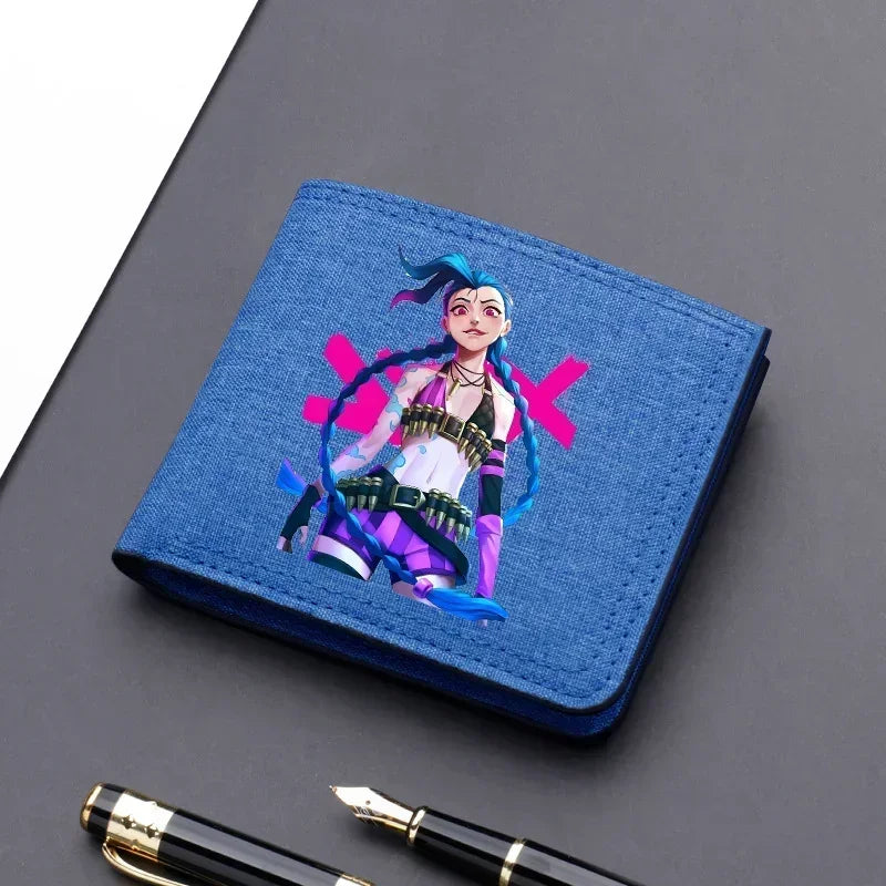 Dogman Anime Short Wallets Cartoon Nylon Wallet Portable Fashion Cartoon Dog Card Holder Coin Purse Cute Boys Purses Child Gift