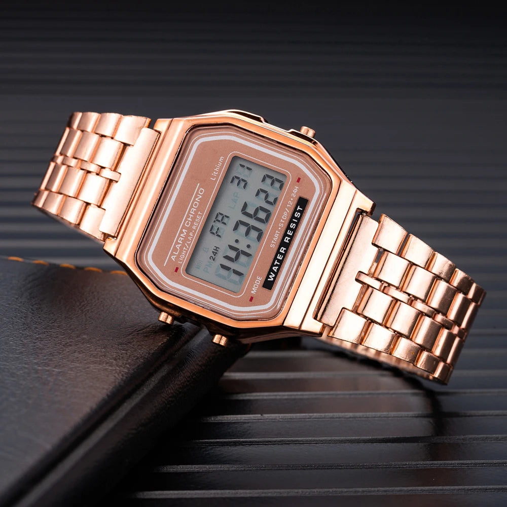2025 Digital Watches For Men Sports Waterproof Bracelet Clock Gold Electronice LED Wristwatch Women Casucal montre homme relogio