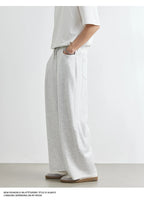 Men's American Fashion Casual Pants 2025 Summer New Style Solid Color Loose Drag Sweatpants Sports Straight Trousers Men's Wear