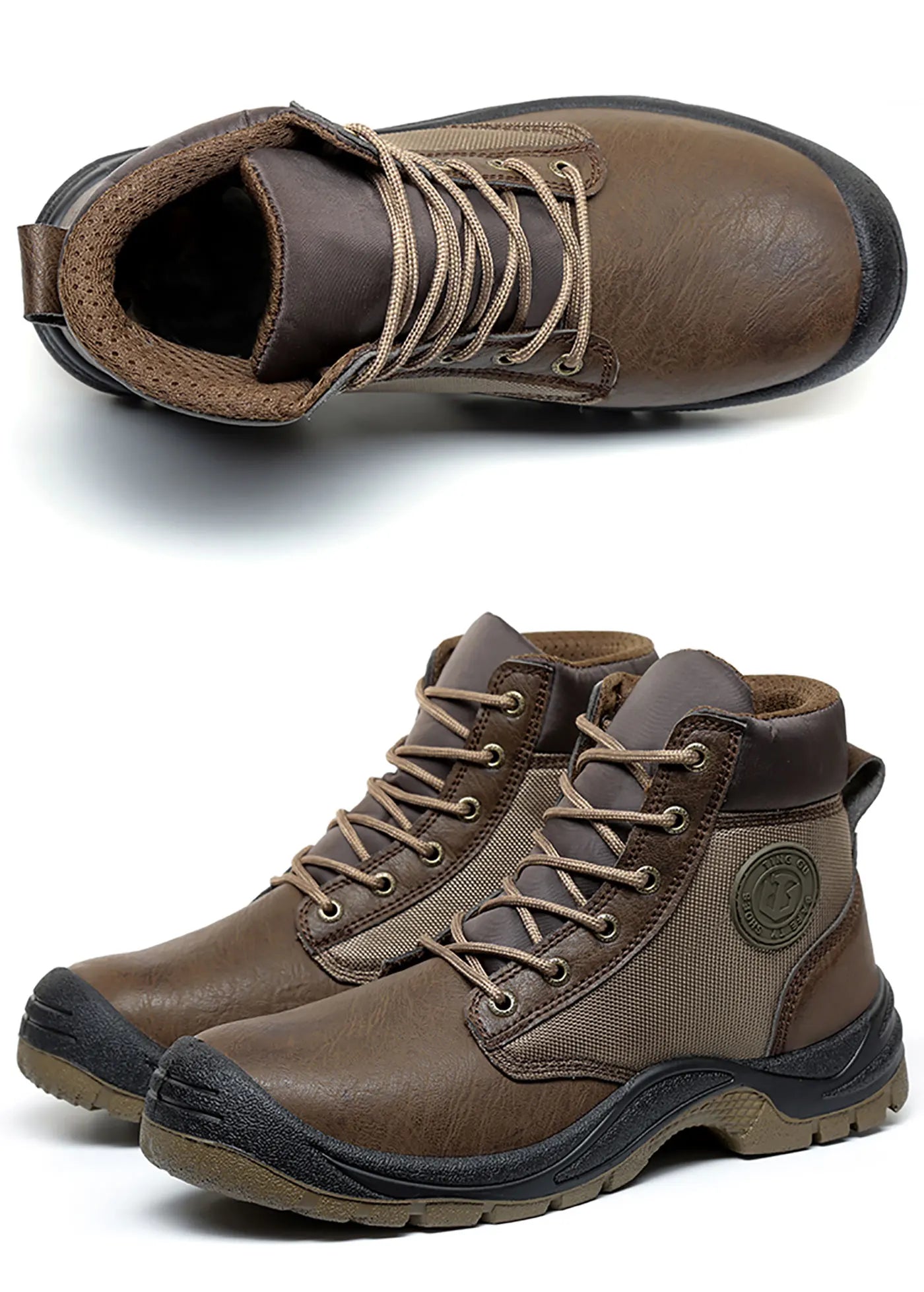 Men's safety shoes are anti smashing, anti piercing, anti-static, anti slip, wear-resistant, and splash proof work shoes