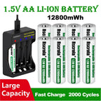 Portable AA Rechargeable Battery Fast Charge 1.5v Li-ion Battery Smart Battery Charge Protection Waterproof Dustproof Shockproof