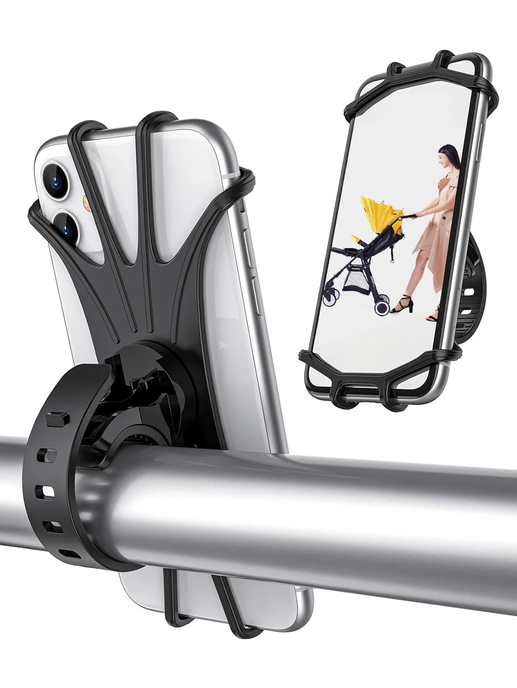 Baby Stroller Accessories Mobile Phone Holder Rack Universal 360 Rotatable Baby Pram Cart Phone Holder for iPhone Gps Device