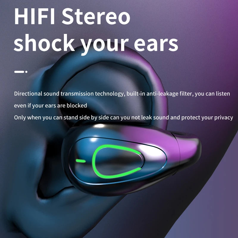 S20 wireless ear clip Bluetooth earphones are not in the ear and comfortable to wear. They are open high pitched headphones