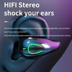 S20 wireless ear clip Bluetooth earphones are not in the ear and comfortable to wear. They are open high pitched headphones