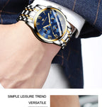 BINBOND 2pcs/Set Couple Watches Fashion Casual Men Ladies for Quartz Watch Lover Waterproof Stainless Steel Watch Valentine Gift