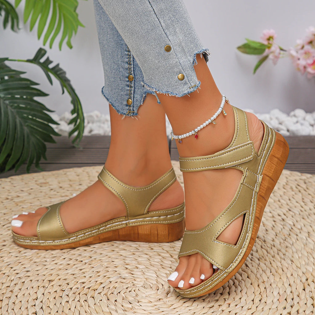 Women's Sandals Casual Summer Shoes Woman 2025 Summer Sandals Low Heels Sandals Comfortable Wedges Footwear Women