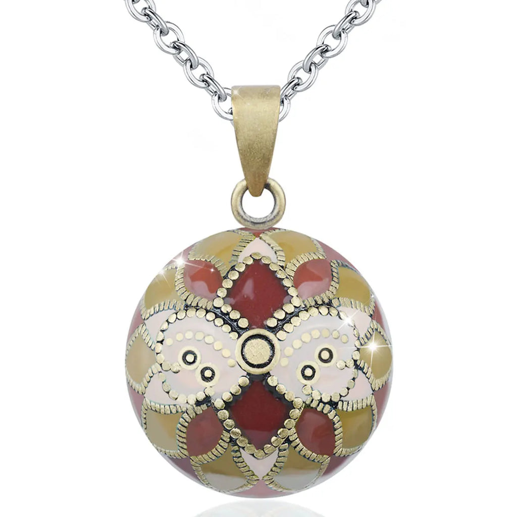 Eudora 1 pc colorful Harmony bola ball Pendant Necklace with Link Chain Pregnancy Ball Jewelry Chime Bola women Jewelry Mom Gift