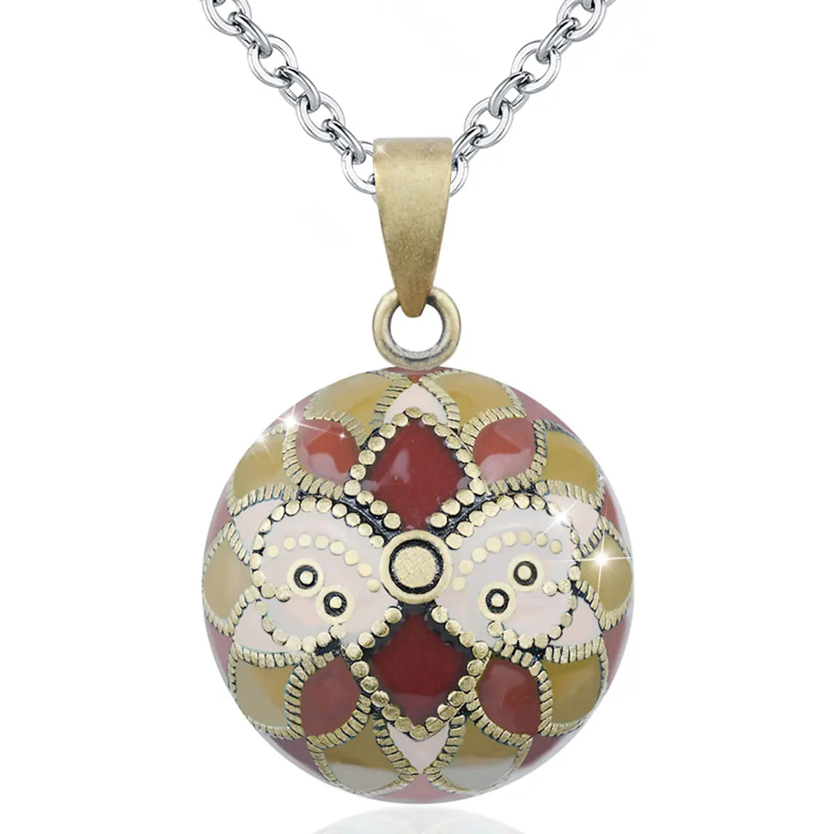 Eudora 1 pc colorful Harmony bola ball Pendant Necklace with Link Chain Pregnancy Ball Jewelry Chime Bola women Jewelry Mom Gift