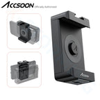 Accsoon accessories mobile phone holder supports Seemo, Seemo pro, Seemo 4K, with cold shoe interface and screw port