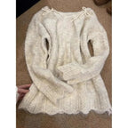 Winter Woman Korean Fashion Cute Pullover Sweet 2000s Sweater Elegant Oversize Knitwears Designer Aesthetic Chic Female Autumn