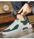 Trend 2025 New Men's Shoes Leather Fashion Low-top Men's Casual Trendy Shoes Running Sports