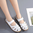 Women Flats Genuine Leather Fashion Soft Shoes Women Hollow Designer Shoes Woman Plus Size Slip On Ballet Flats Oxford Shoes