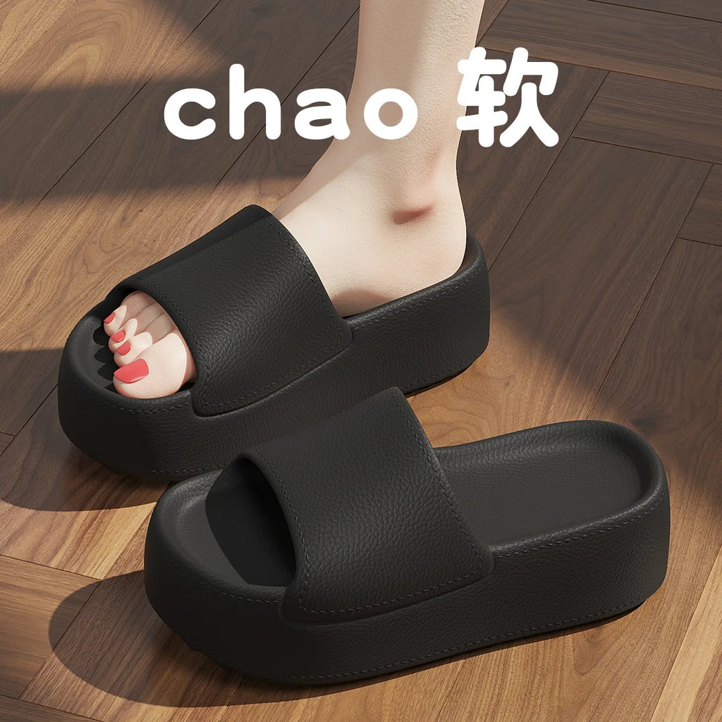 Women's Slippers for Summer Outdoor Wear, Non-slip, Thick-soled To Make You Look Taller, Cool Slippers for Home and Indoor Use