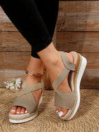 Summer Woman's Sandals Fashion Open Toe Women Wedges Sandals Comfortable Beach Shoes Outdoor Anti-Slip Platform Shoes for Women