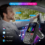 1.8 Inch Handsfree Car Radio AUX Bluetooth-Compatible FM Transmitter Modulator Car Wireless USB Fast Charger Car Charger Adapter