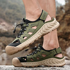 Mens Sandals Hot Sale Summer Outdoor Non-slip Beach Shoes Anti-collision Rubber Wading Shoes Fashion Breathable Male Sneakers